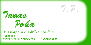 tamas poka business card